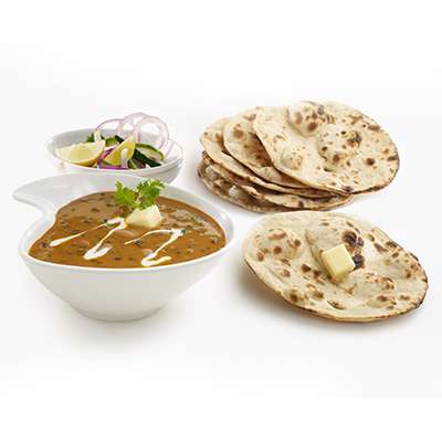 Dal Makhani With Roti & Salad