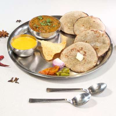 Bajra Rotla with Baingan Bharta