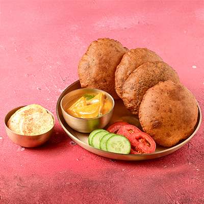 Falahari Paneer Sabji with Puri