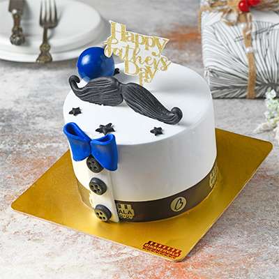 Father's Day White Forest Cake