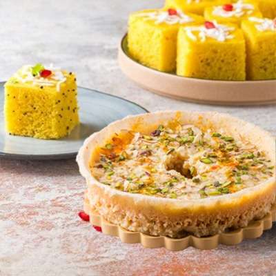 Ghewar Dhokla Combo