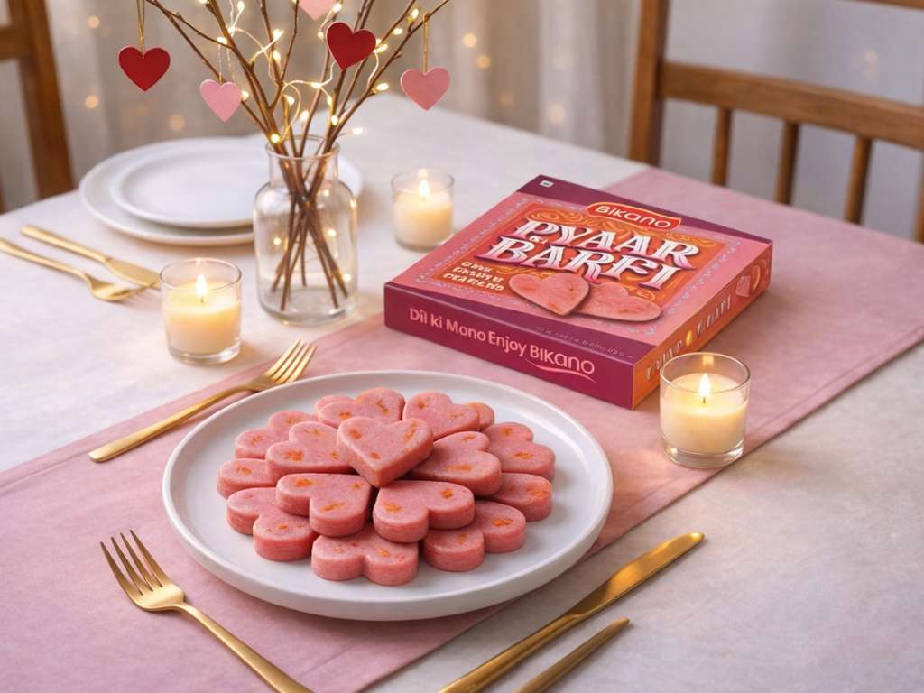 Bikano Heart Rose Kaju Katli - 200G