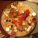 Am Special Mandi Mix Platter-Served In Golden Platter
