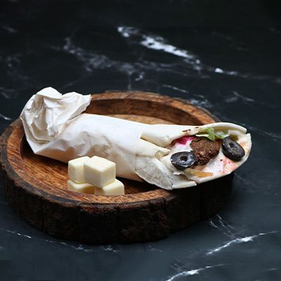 Paneer Shawarma With Cheese And Olives