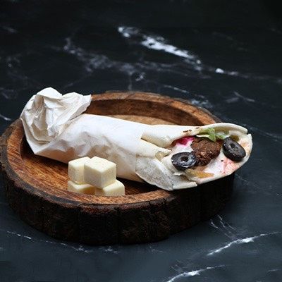 Paneer Shawarma With Cheese And Olives