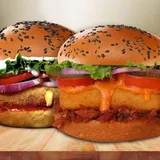 Spicy Paneer Burger+Royal Veg Cheese Club