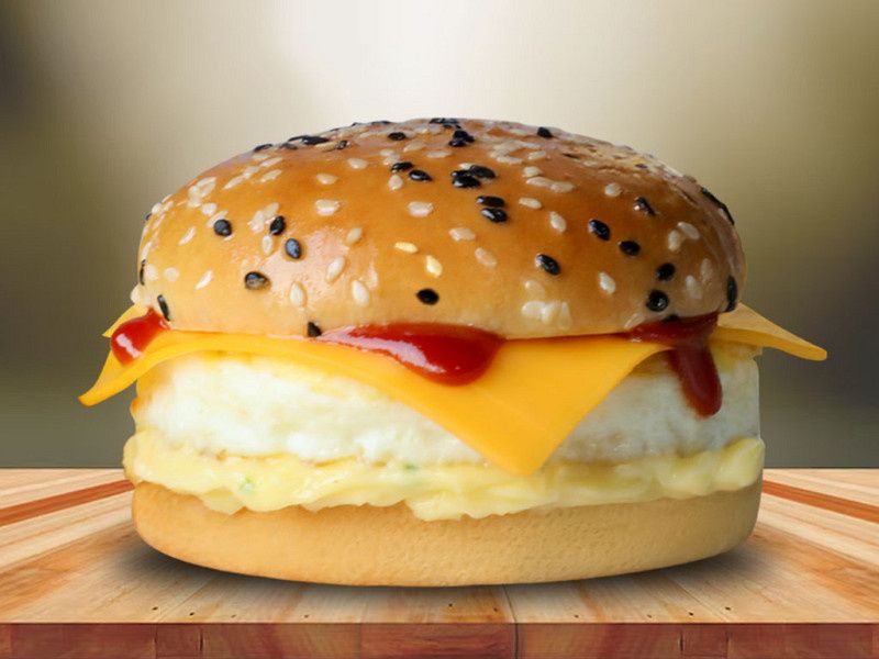 Classic Egg N Cheese Club Burger