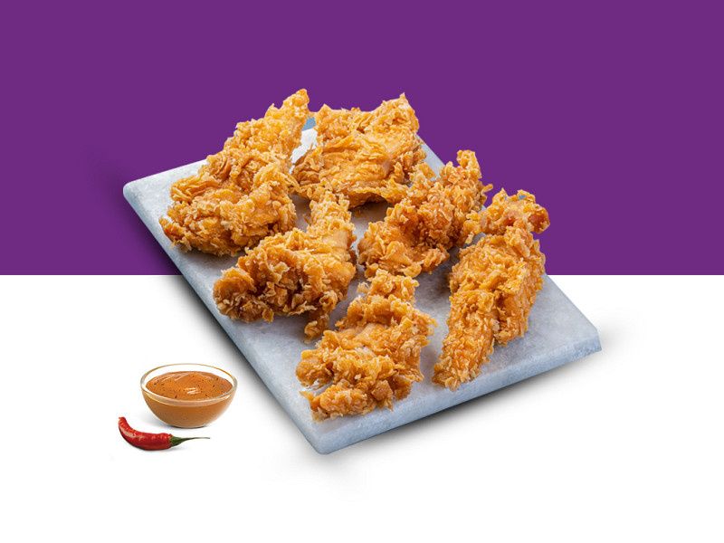 Spicy Chicken Strips + Dip