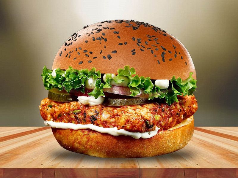 Smashed Grilled Chicken Burger