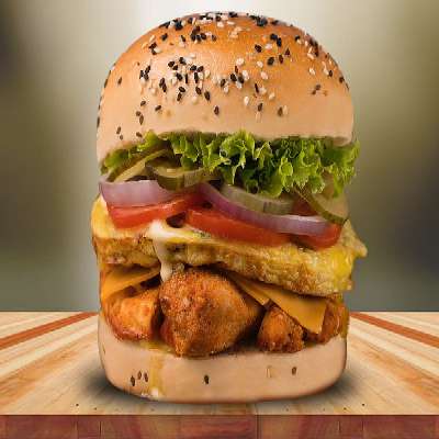 Devil Chicken Club Burger