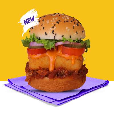 Spicy Paneer Club Burger