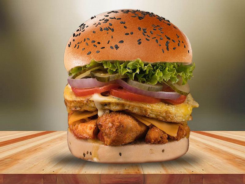 Devil Chicken Club Burger