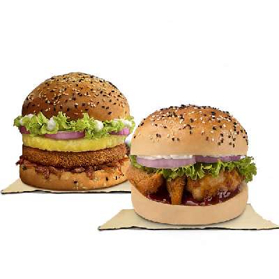 Chicken Club Burger + Island Chicken Club Burger
