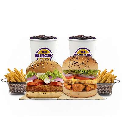 Spicy Chicken Club Burger + Devil Chicken Club Burger +2 Crinkle Fries+ 2 Pepsi