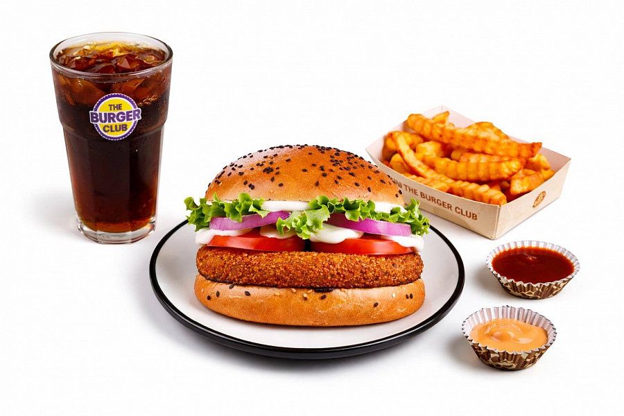 Spicy Chicken Club Burger Meal