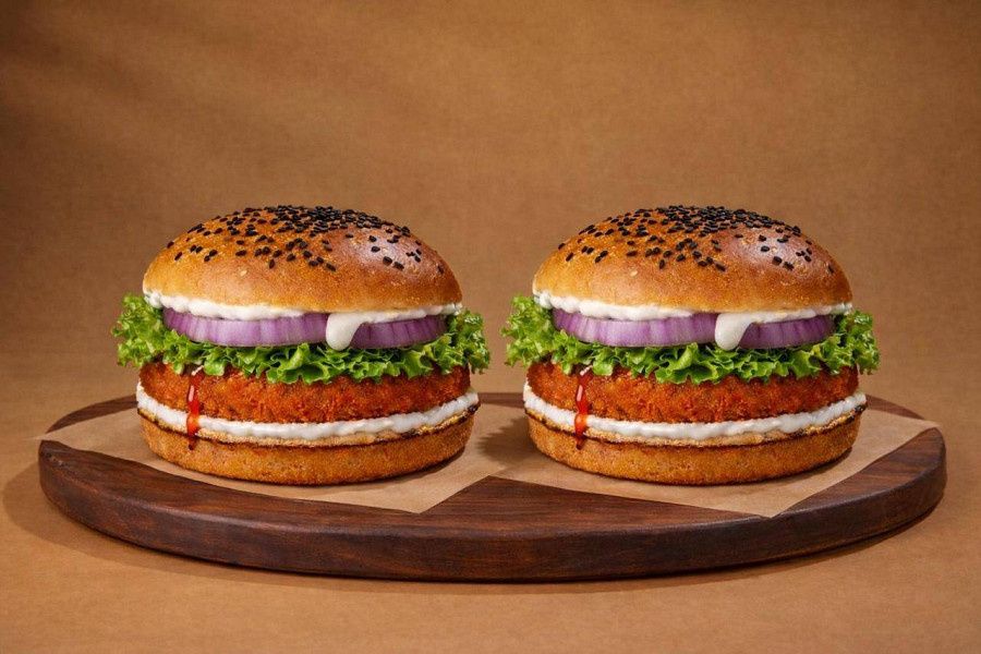 2 Veg Club Burgers