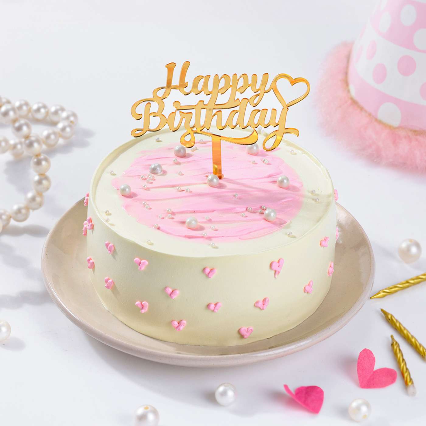 Love & Pearl Chocolate Birthday Cake (450 Gm)