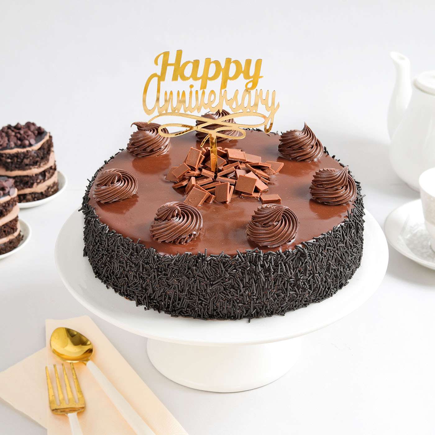 Choco Truffle Anniversary Cake (450 Gm)