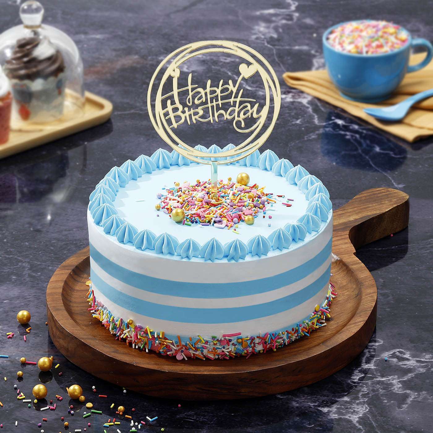 Vanilla Birthday Cake (450 Gm)