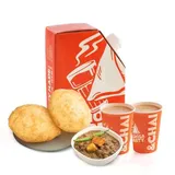 Chole Bhature and Ginger Chai Combo