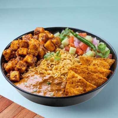 Paneer Tikka Biryani Burrito Rice Bowl
