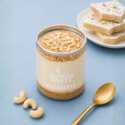 Kaju Katli Cheesecake Jar