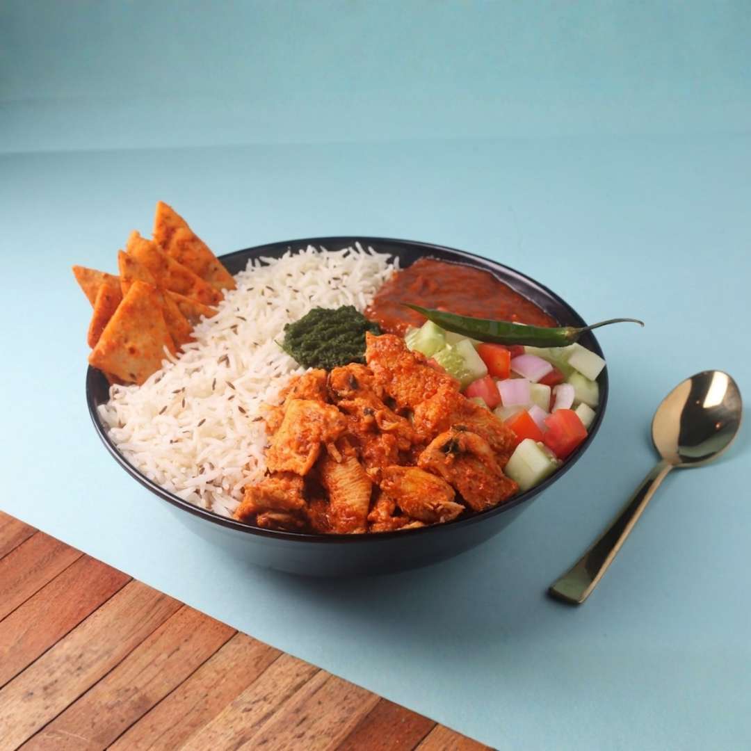 Chicken Tikka Biryani Burrito Rice Bowl