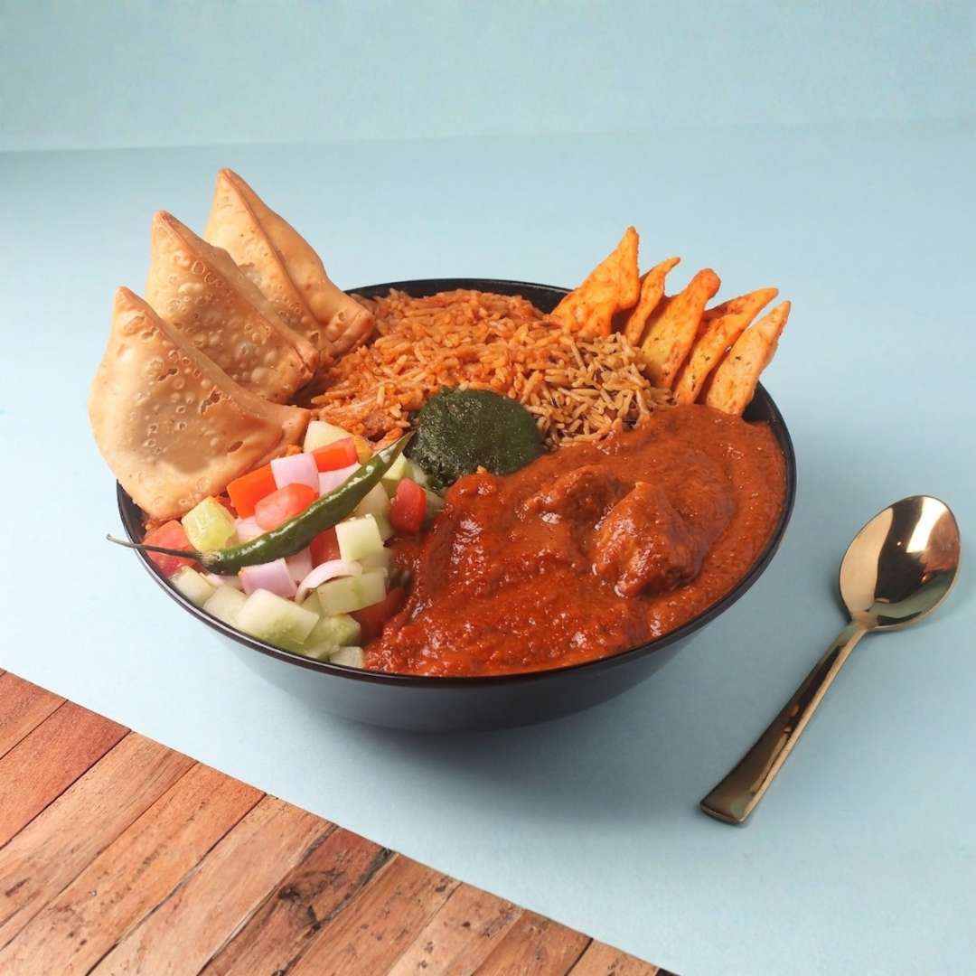 Punjabi Aloo Ghee Burrito Rice Bowl