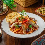 Chicken Spaghetti Pasta In Arrabiata Sauce