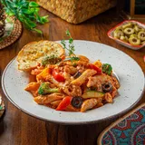 Vegetable Penne Pasta In Pink Sauce