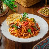 Vegetable Spaghetti Pasta In Arrabiata Sauce