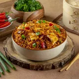 Egg Red Chilli Burnt Fried Rice