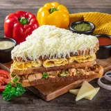 Chicken Cheese Thousand Island Club Grilled Sandwich