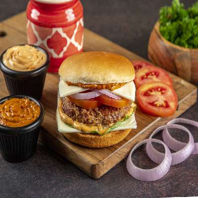 BBQ Chicken With Cheese Burger
