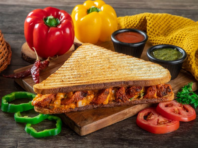 Butter Chicken Grilled Sandwich