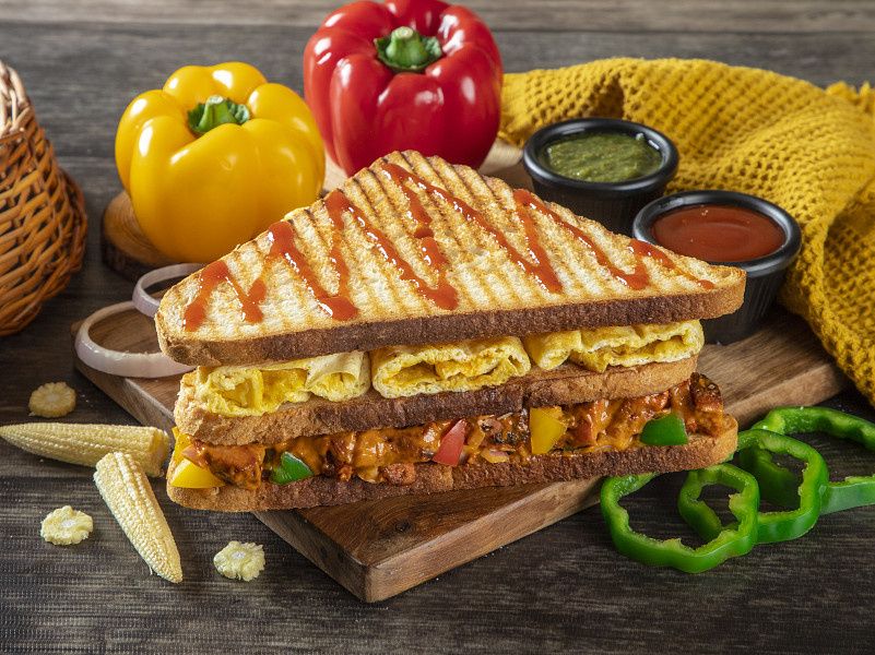 Chicken Makhani Club Sandwich