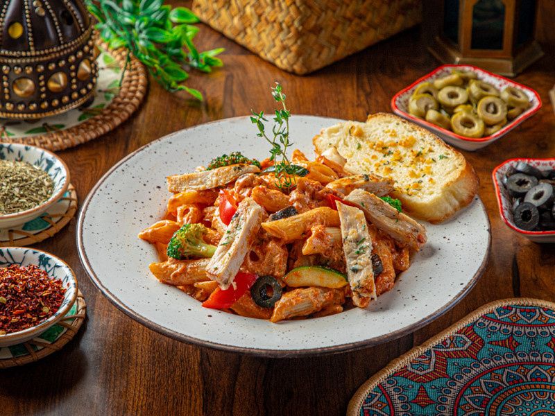Chicken Penne Pasta In Pink Sauce