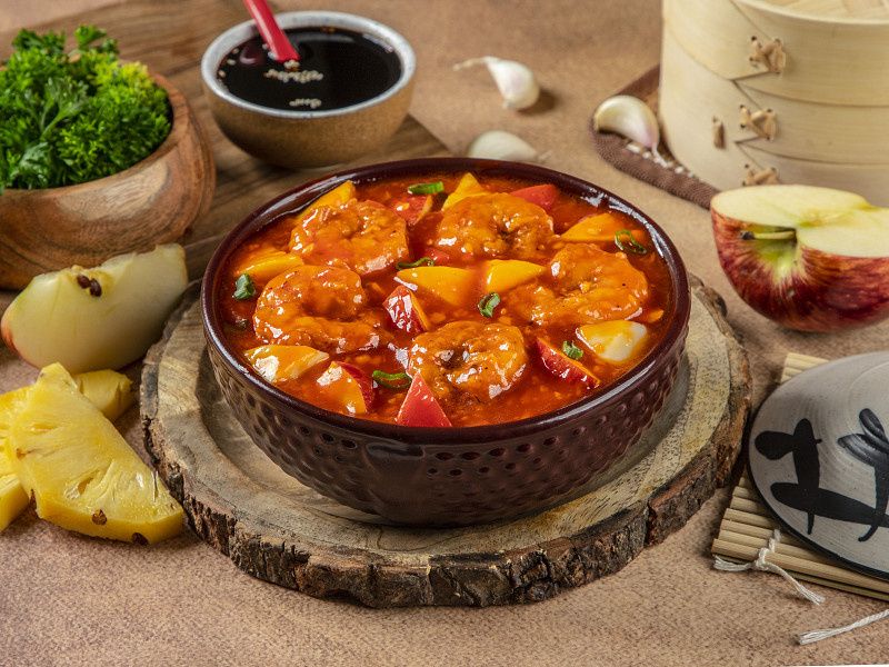 Prawns In Sweet And Sour Sauce