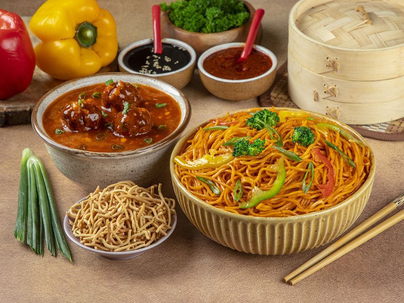 Veg Triple Schezwan Noodles