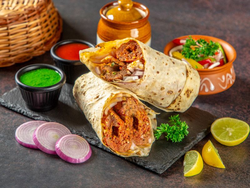 Mutton Seekh Kebab Roll