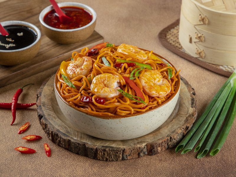 Prawns Red Burnt Chilli Noodles