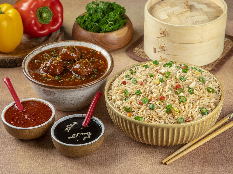 Veg Manchurian Fried Rice