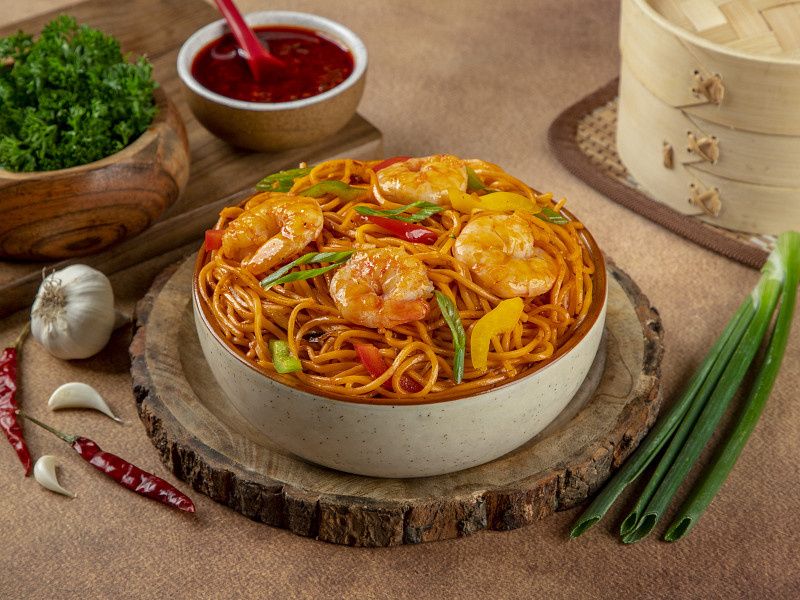 Prawns Schezwan Noodles