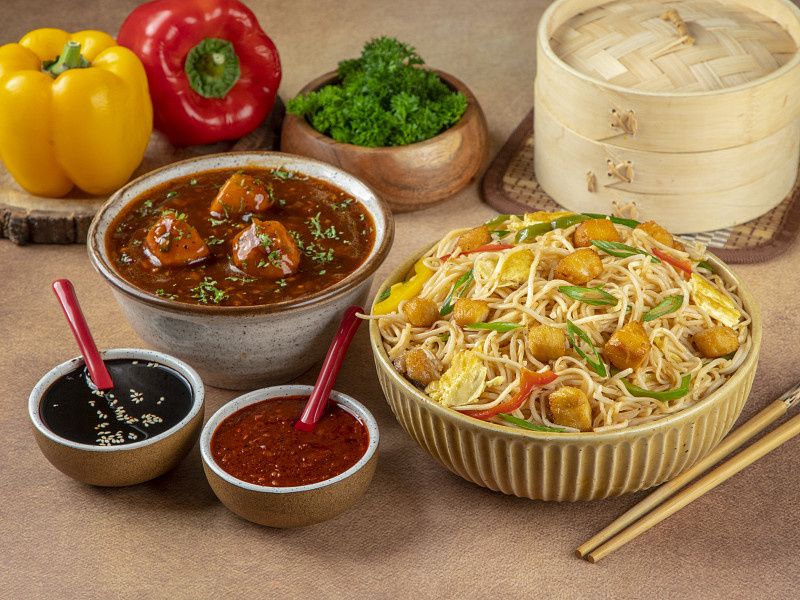 Chicken Manchurian Noodles