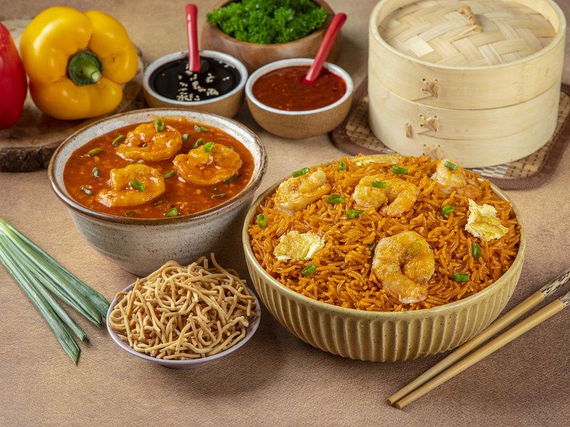 Prawns Triple Schezwan Fried Rice