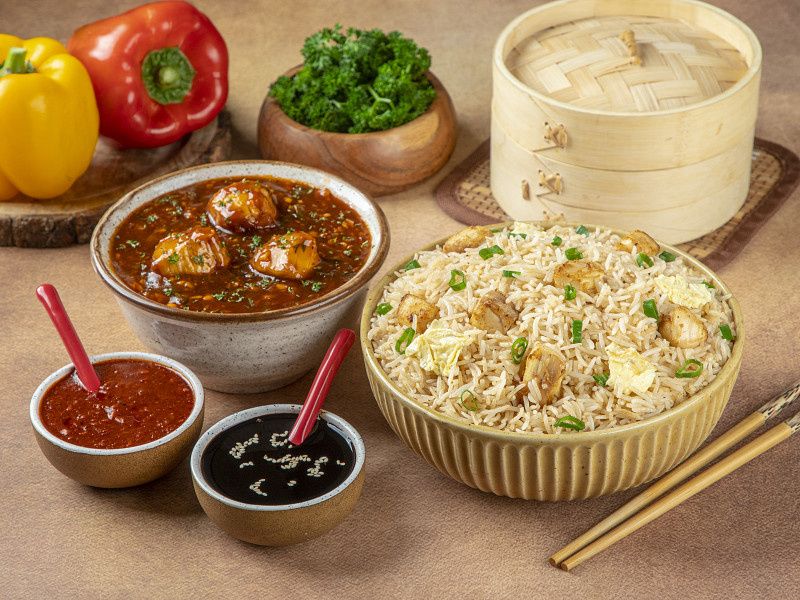 Chicken Manchurian Fried Rice