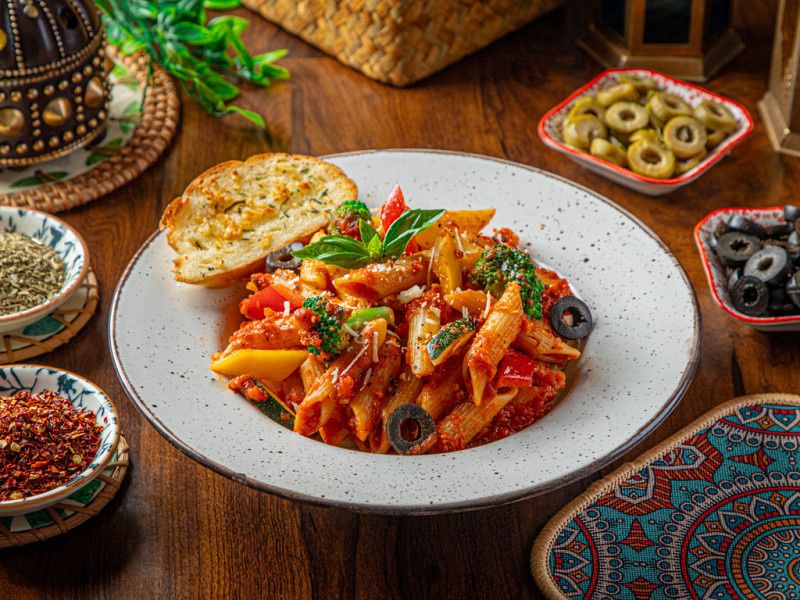 Vegetable Penne Pasta In Arrabiata Sauce