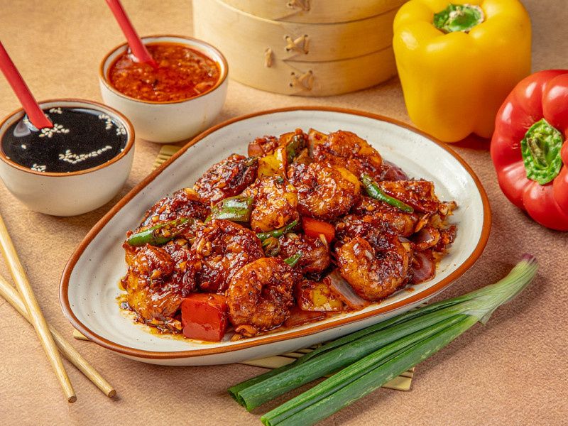 Prawns Chilli (Dry)
