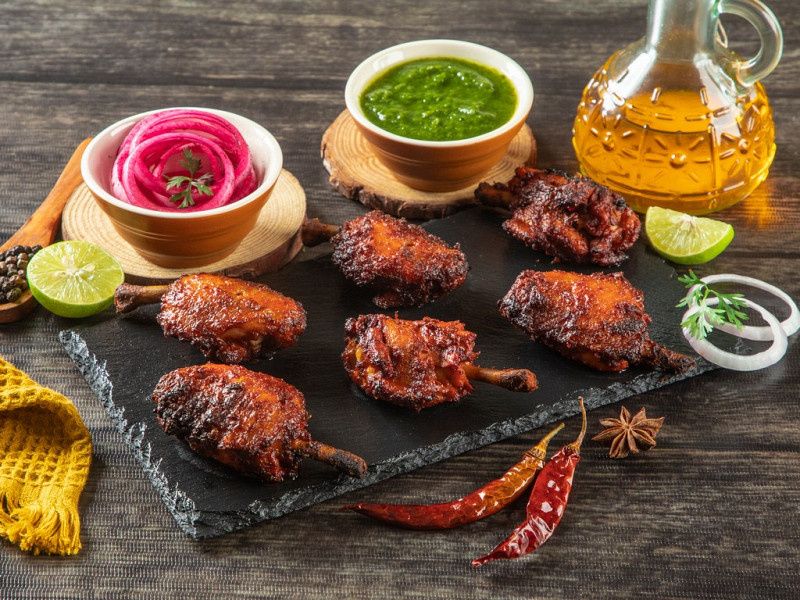Chicken Tandoori Lollipop With Red Masala