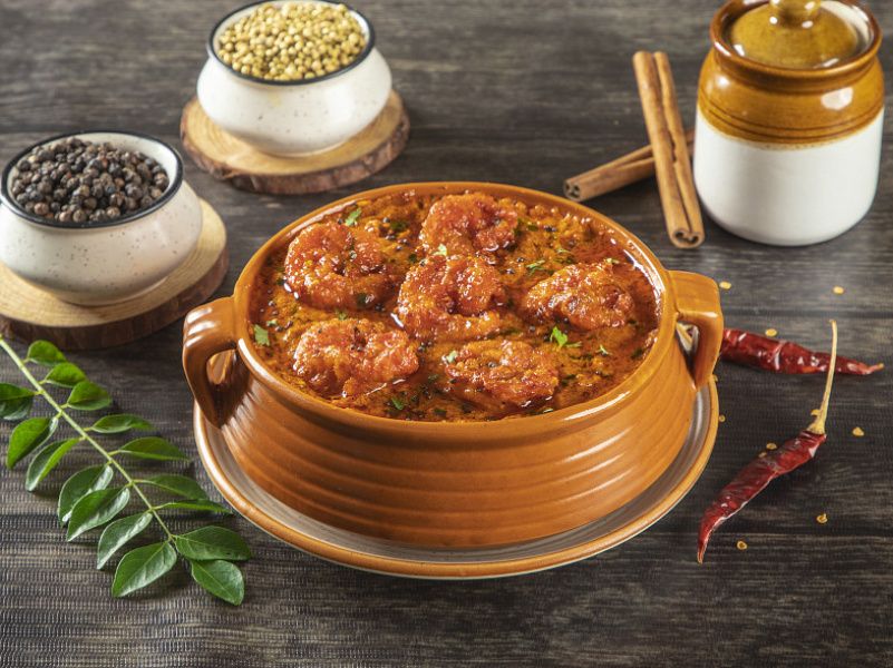 Prawns Masala Fry (Gravy)